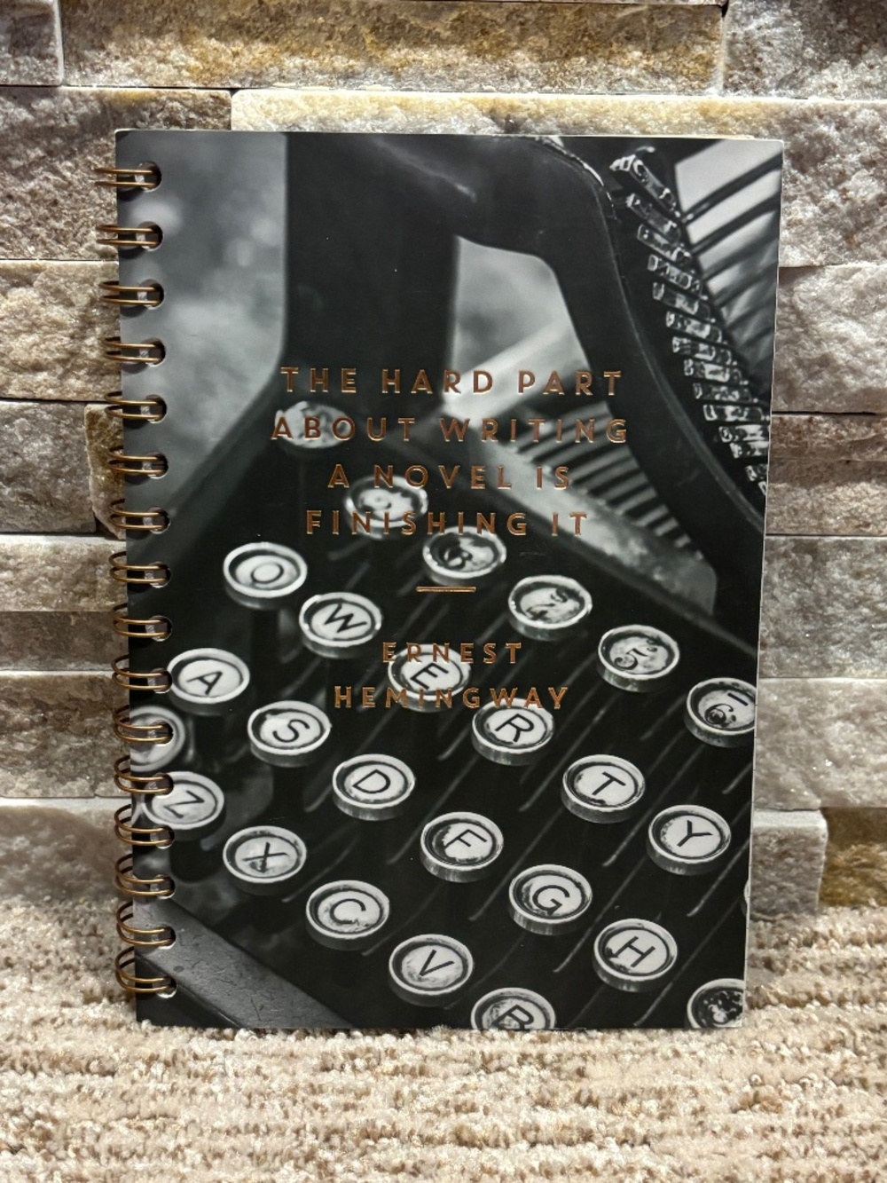 Indigo “The Hard Part About Writing A Novel Is Finishing It” Coiled Notebook